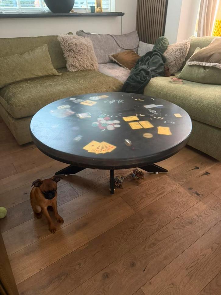 Epoxy salontafel wasted table gevuld met drank kogels geld, Huis en Inrichting, Tafels | Salontafels, Zo goed als nieuw, Minder dan 50 cm