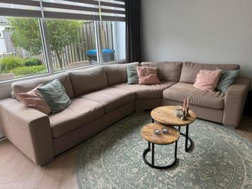 Hoekbank N-Joy Lucca kleur Taupe beschikbaar voor biedingen