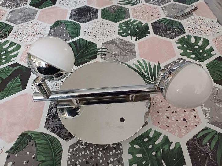 LED Lamp met 2 Spots, Huis en Inrichting, Lampen | Hanglampen, Zo goed als nieuw, Minder dan 50 cm, Glas, Metaal, Ophalen