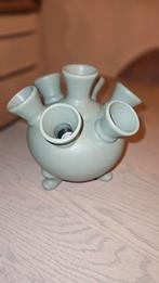 Vintage Delfts Blauw Tulpenvaas - Groen - 17 cm, Overige materialen, Ophalen of Verzenden, Zo goed als nieuw, Groen