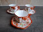 3x Vintage "Decor 130" Japanse kop en schotel. Porselein., Antiek en Kunst, Ophalen of Verzenden