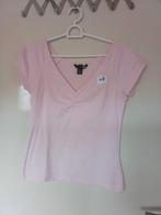 48 Licht roze shirtje van H&M maat S, Ophalen of Verzenden, Roze, Zo goed als nieuw, Korte mouw