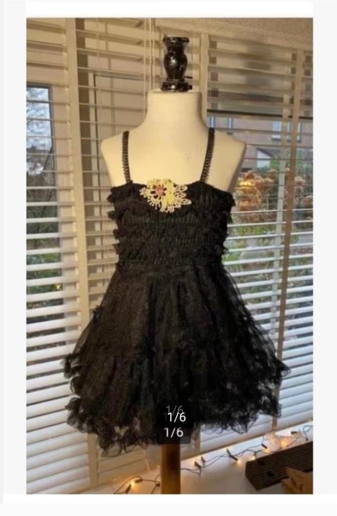 Zwart dans ballet pakje, Met zwarte ballet schoentjes mt.36, Antiek en Kunst, Curiosa en Brocante, Ophalen of Verzenden