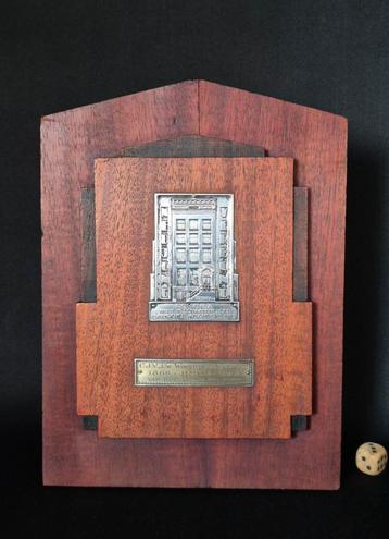 Amsterdamse school jubileum plaquette 1936 beschikbaar voor biedingen