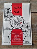 Programma Ajax - NAC 1982 - 1983, Boek of Tijdschrift, Gebruikt, Ophalen of Verzenden, Ajax