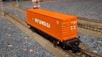 Marklin H0 containerwagen type Lgjs met Hyundai container, Hobby en Vrije tijd, Wisselstroom, Gebruikt, Wagon, Ophalen of Verzenden
