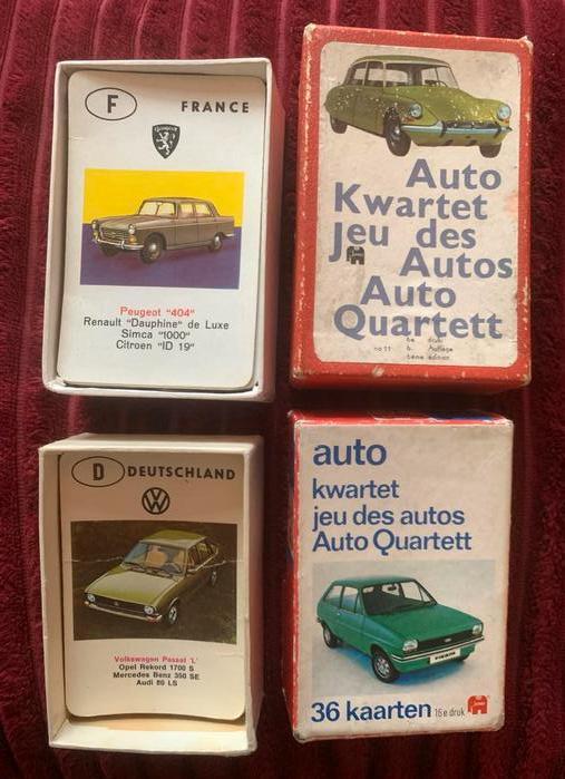 2x oud Jumbo Autokwartet kwartet Auto’s, Verzamelen, Automerken, Motoren en Formule 1, Gebruikt, Auto's, Ophalen of Verzenden