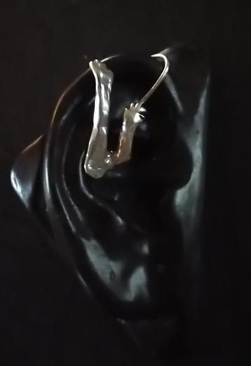 Zilveren 925 zilver handgemaakte oorklem / earcuff / oorhaak beschikbaar voor biedingen