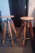 Stoere in hoogte verstelbare barkruk, Ophalen, 60 tot 90 cm, Zo goed als nieuw, In hoogte verstelbaar