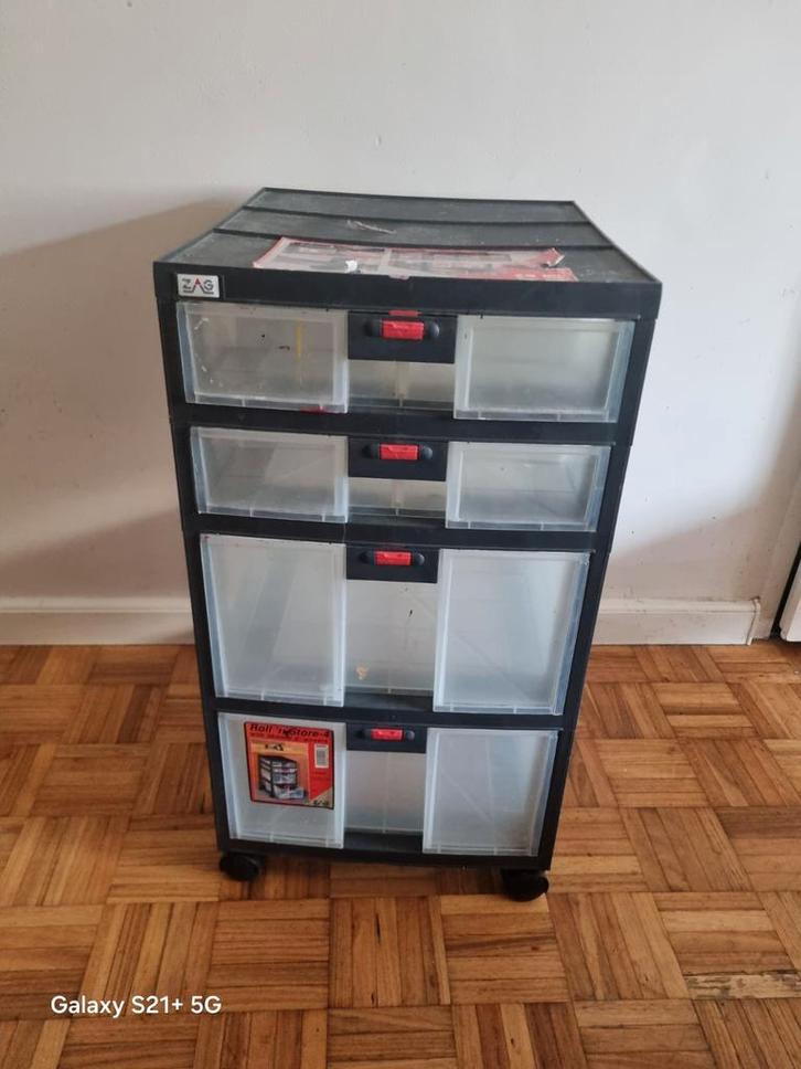 Zaq Ladekast op Wieltjes - 5 Laden, Huis en Inrichting, Kasten | Ladekasten, Gebruikt, Minder dan 100 cm, Minder dan 50 cm, 25 tot 50 cm