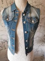 Gilet met steentjes en studs (XS/S), Ophalen of Verzenden, Zo goed als nieuw, Maat 34 (XS) of kleiner, Zwart