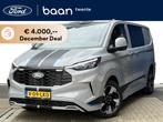 Ford Transit Custom 320 170 PK Sport Dubbel Cabine AWD | 2x, Auto's, Bestelauto's, Automaat, 12 maanden, Gebruikt, Zwart