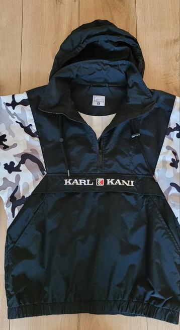 Karl Kani windjack, windbreaker jas, maat M, zwart