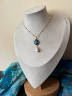 Labradoriet facet parel zoetwater hanger beschermt geluk TIP, Sieraden, Tassen en Uiterlijk, Kettingen, Blauw, Nieuw, Ophalen of Verzenden