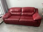 3 zits bank leer, Huis en Inrichting, Ophalen, Gebruikt, Driepersoons, Rechte bank