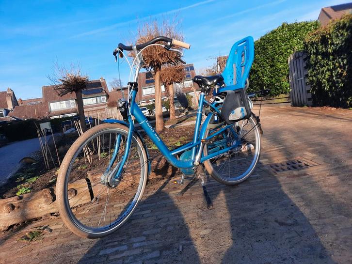 Batavus Damesfiets met kinderzitje, Fietsen en Brommers, Fietsen | Dames | Damesfietsen, Gebruikt, Batavus, (Extra) lage instap