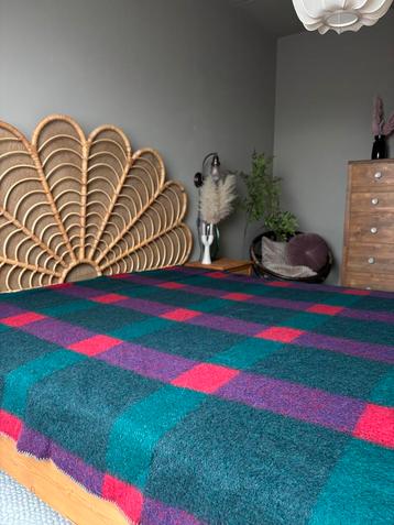 Wollen deken vintage sprei dekbed beschikbaar voor biedingen