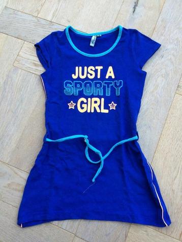 leuk blauw jurkje "just a sporty girl" persival mt 122/128 beschikbaar voor biedingen