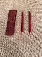 Parker vulpotlood en Parker balpen in leren hoesje, Ophalen of Verzenden, Zo goed als nieuw, Pennenset, Parker