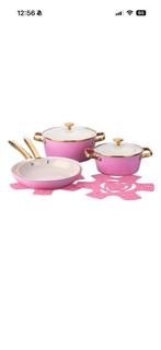 Paris Hilton Pannenset 8 delig | ongeopend, Inductieplaat, Verzenden, Pannenset, Nieuw