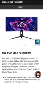 ASUS Gaming monitor ROG Swift OLED PG34WCDM, Gaming, Zo goed als nieuw, Overige typen, Overige resoluties