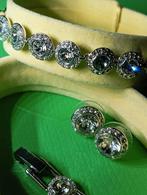 Swarovski Set: Oorbellen & Armband, Overige materialen, Met strass, Ophalen of Verzenden, Zo goed als nieuw