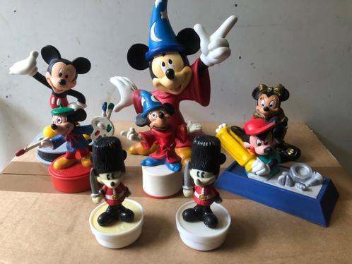 Acht beeldjes en poppetjes van Mickey en Minnie Mouse., Verzamelen, Disney, Zo goed als nieuw, Beeldje of Figuurtje, Mickey Mouse