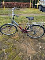Damesfiets batavus  grijs met rood 28 inch, Ophalen, 0 zitjes, Gebruikt, Batavus