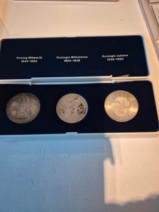 Muntenset vorstenhuis van 1849 tm 1980 3 maal zilver, Postzegels en Munten, Munten | Nederland, Zilver, Ophalen of Verzenden