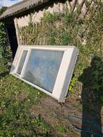 Hardhouten kozijn met thermopane glas, Doe-het-zelf en Verbouw, Deuren en Horren, Gebruikt, Minder dan 200 cm, Hout, Ophalen