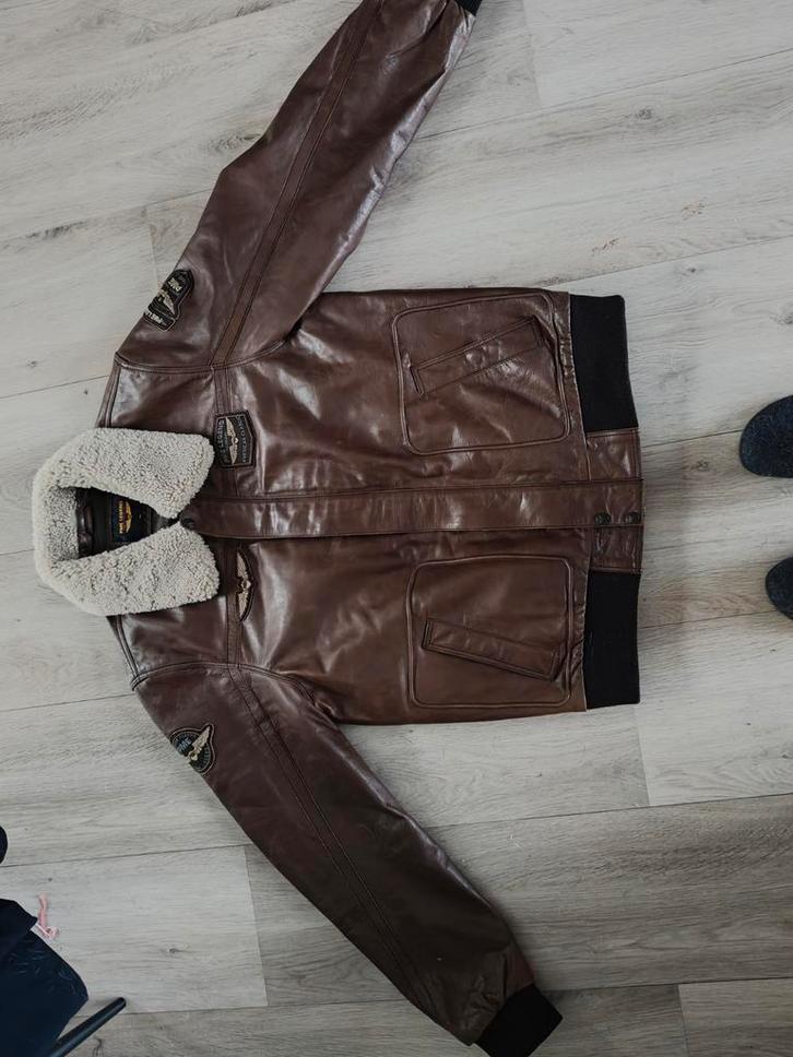 PME Legend Leren Pilotenjack, Kleding | Heren, Jassen | Winter, Nieuw, Overige maten, Bruin, Ophalen of Verzenden