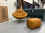 Nieuw in Doos Label Vandenberg Hidde Soft Fauteuil Brown, Minder dan 75 cm, Nieuw, Label van den Berg, 50 tot 75 cm