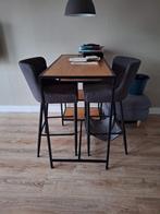 Bartafel met barstoelen, Huis en Inrichting, Ophalen, Zo goed als nieuw, Inclusief barstoelen