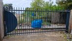 6 meter stalen tuinhek inclusief loopdeur, Tuin en Terras, Tuinhekken en Hekwerk, Ophalen, Met poort, Gebruikt, Overige typen