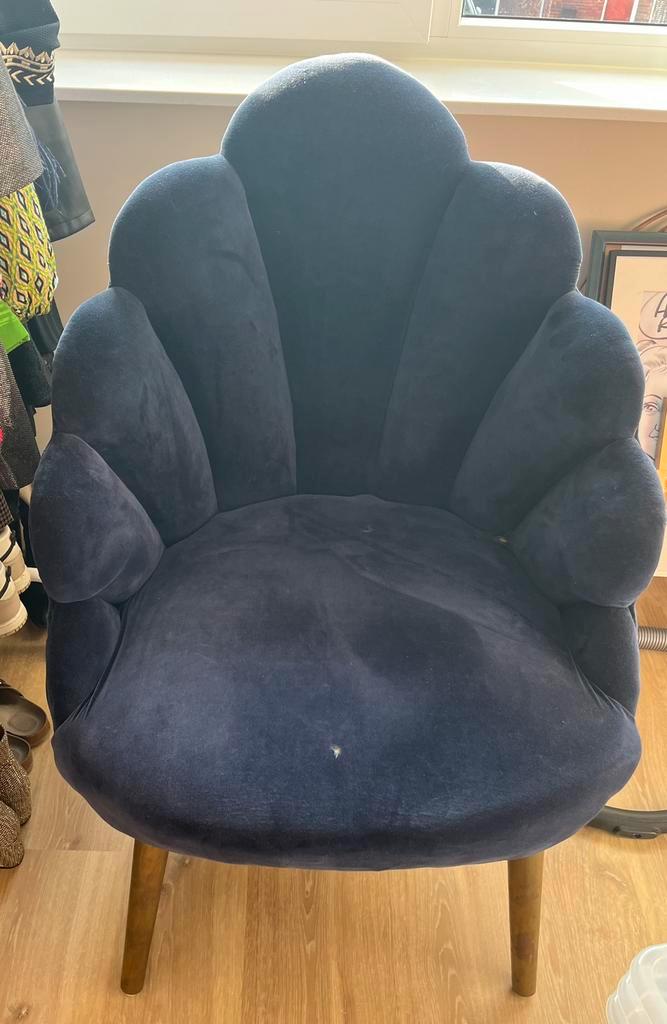 Westwing velvet stoel, Huis en Inrichting, Fauteuils, Gebruikt, Overige materialen, 50 tot 75 cm, 75 tot 100 cm, Ophalen