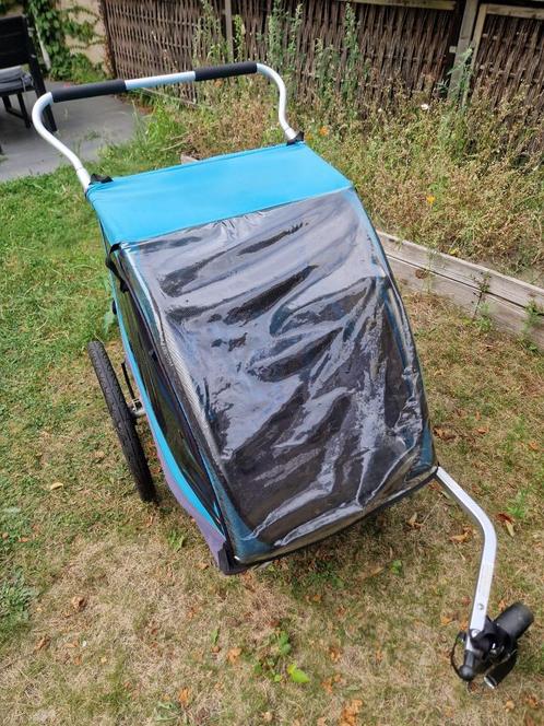 Thule Coaster XT2 fietskar + 2 adapters, Fietsen en Brommers, Fietsaccessoires | Aanhangers en Karren, Gebruikt, Kinderkar, 20 tot 40 kg
