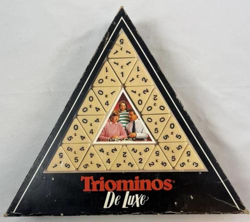 Triominos de Luxe Goliath met massieve stenen compleet spel, Hobby en Vrije tijd, Gezelschapsspellen | Bordspellen, Zo goed als nieuw