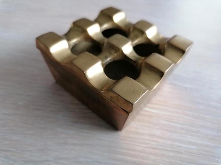 retro asbak type ultima jaren 80 messing, Antiek en Kunst, Kunst | Designobjecten, Ophalen of Verzenden