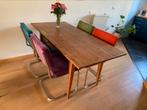 Eetkamertafel keukentafel izgst notenhout, Huis en Inrichting, Tafels | Eettafels, Ophalen, Gebruikt, 50 tot 100 cm, Vijf personen of meer