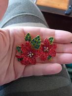 prachtige  vintage bloemen  kerst ster  strass broche, Sieraden, Tassen en Uiterlijk, Broches, Nieuw, Overige materialen, Ophalen of Verzenden