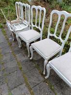 6 Queen Anne style stoelen gerysyleld, Huis en Inrichting, Stoelen, Ophalen, Hout, Wit, Vijf, Zes of meer stoelen