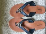 Teenslippers zwart leer  leren binnenzool Zgan mt 38 slipper, Slippers, Zwart, Ophalen of Verzenden, Zo goed als nieuw