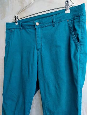 Teal capri 3/4 broek in stretch denim van H&M maat 46 beschikbaar voor biedingen