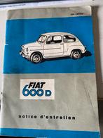 Fiat 600D Instructieboekje - Franse Uitvoering, Ophalen of Verzenden