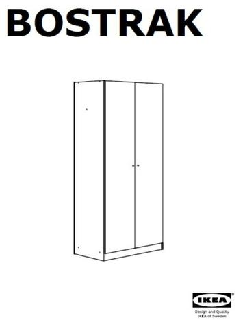 Kledingkast wit 80x50x181 model Bostrak Ikea (gedemonteerd) beschikbaar voor biedingen