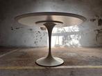 Vintage Knoll Tulip tafel 120 cm wit laminaat Eero Saarinen, Ophalen, Zo goed als nieuw, Metaal, Vier personen