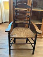 Stoel met rieten zitting, Ophalen, Gebruikt, Bruin, Eén