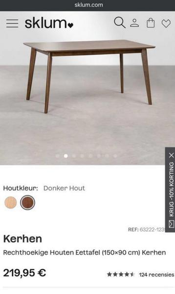 Ettafel Sklum Kerhen Betta bank en stoelen beschikbaar voor biedingen