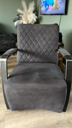 Industriële fauteuil., Huis en Inrichting, Fauteuils, Minder dan 75 cm, Leer, Zo goed als nieuw, 50 tot 75 cm