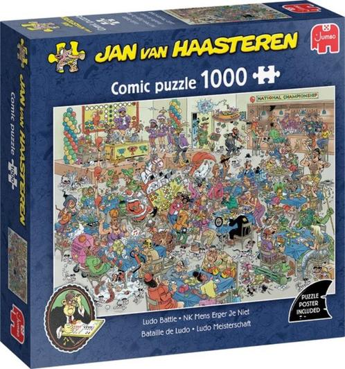 Jan van Haasteren - NK Mens Erger Je Niet - 1000 stukjes, Hobby en Vrije tijd, Denksport en Puzzels, Nieuw, Legpuzzel, 500 t/m 1500 stukjes